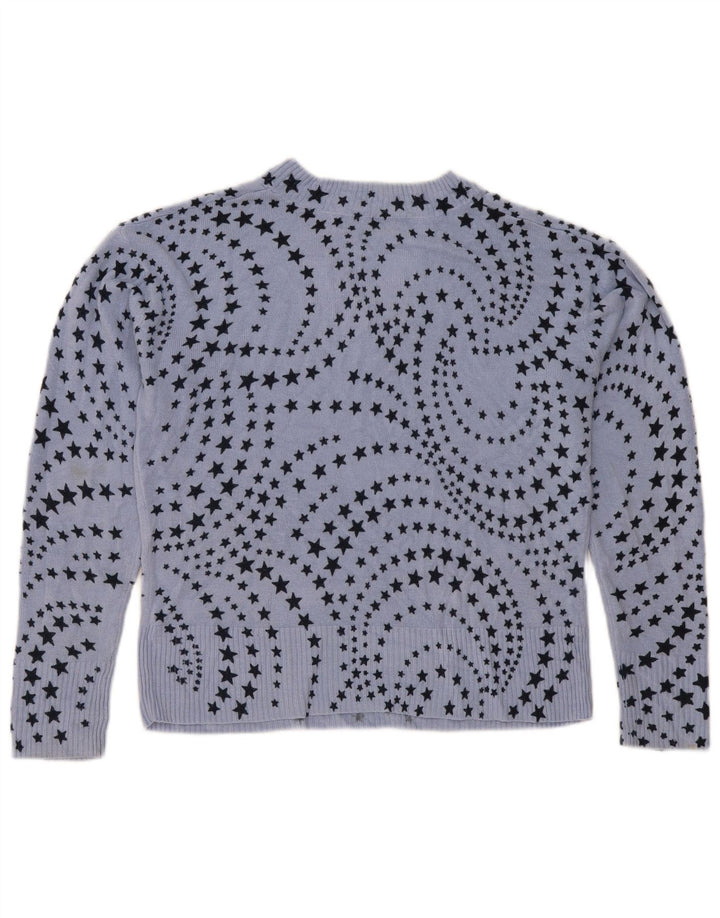 Marks & Spencer Dame abstrakt mønster V-hals sweater UK 12 Medium