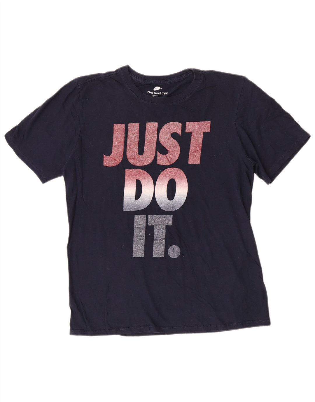 Nike Herre Athletic Cut Grafisk T-Shirt Top Medium Navy Blue