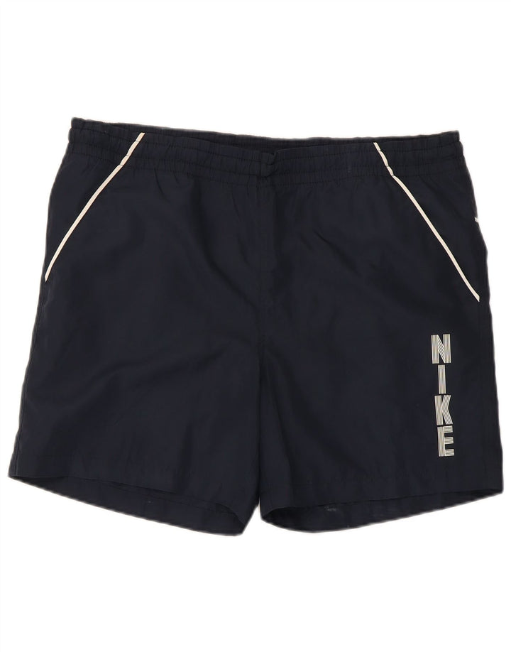Nike grafiske sportsshorts til mænd mellem marineblå polyester