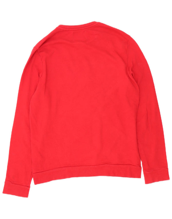 Guess Herre grafisk sweatshirt Jumper Medium Rød Bomuld