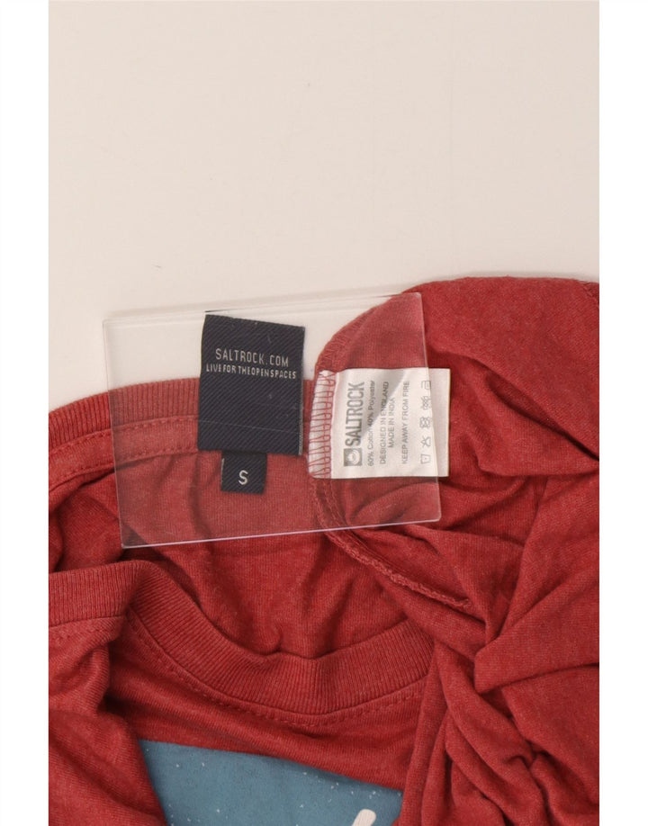 SALTROCK Herre grafisk T-shirt Top Lille rød bomuld