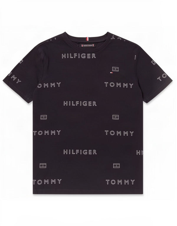 Tommy Hilfiger drenge grafisk t-shirt top 15-16 år marineblå bomuld