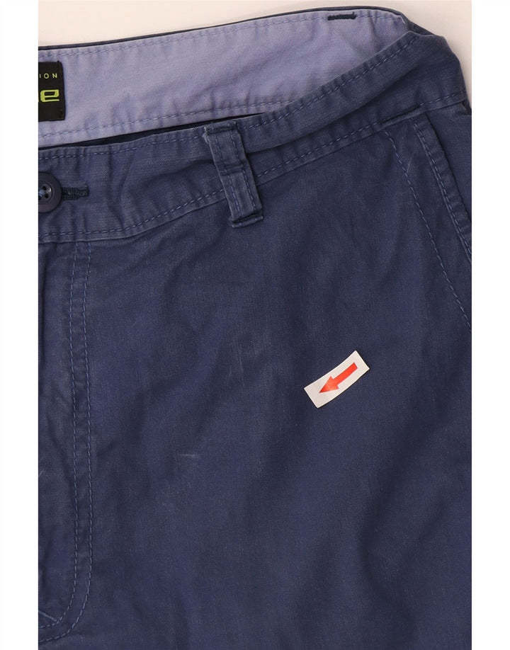 MARKS & SPENCER Herre Regular Fit Cargo Shorts W30 Medium Blue Cotton