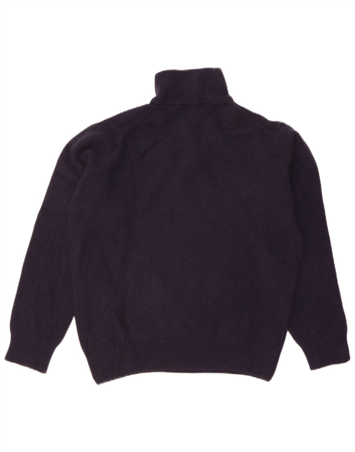 Kappa Herre Zip Neck Jumper Sweater Stor Marineblå Lammeuld