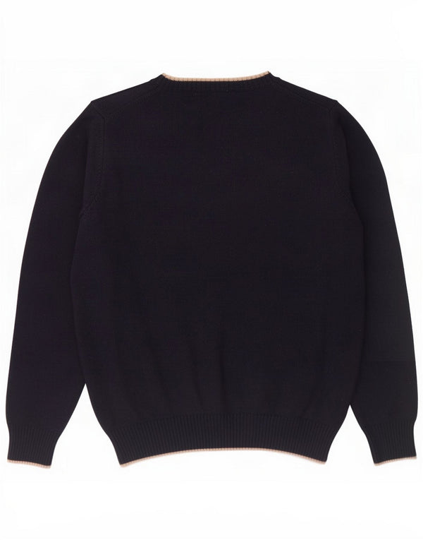 Harmont & Blaine Herre sweater med rund hals, stor marineblå uld