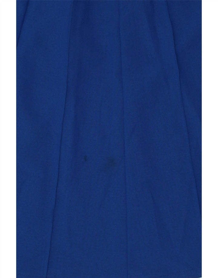 VINTAGE Womens A-Line Skirt UK 14 Medium W28 Blue Polyester Vintage Vintage and Second-Hand Vintage from Messina Hembry 