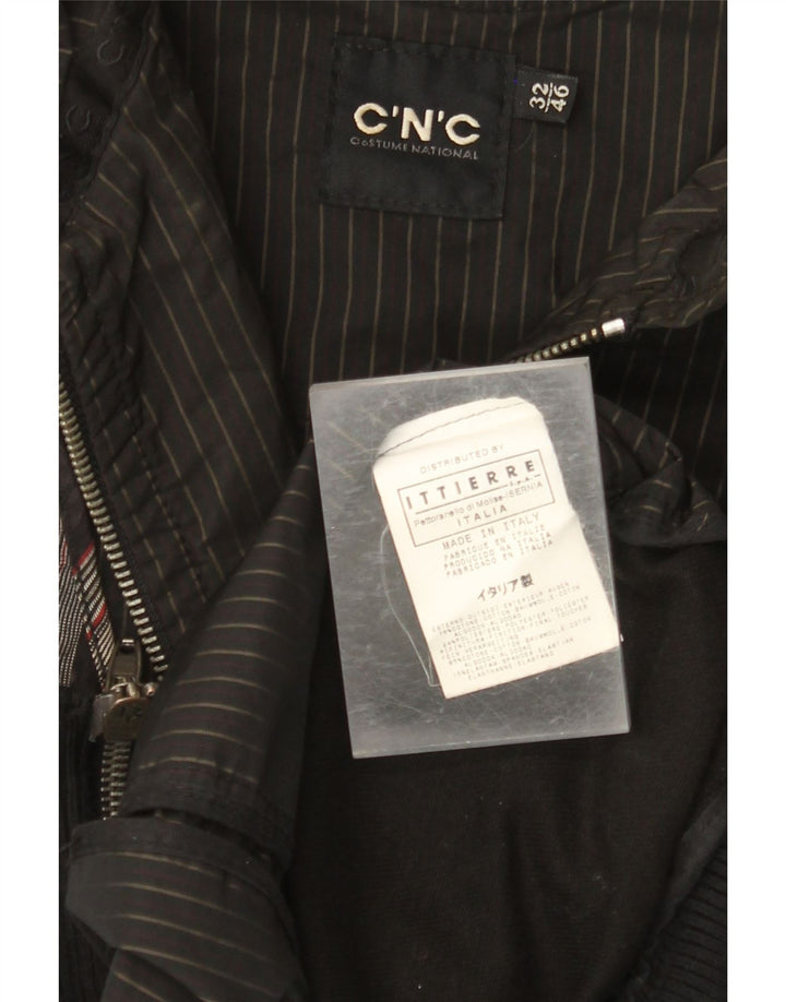 CNC COSTUME NATIONAL Bomberjakke til mænd IT 36 Lille sort stribet bomuld