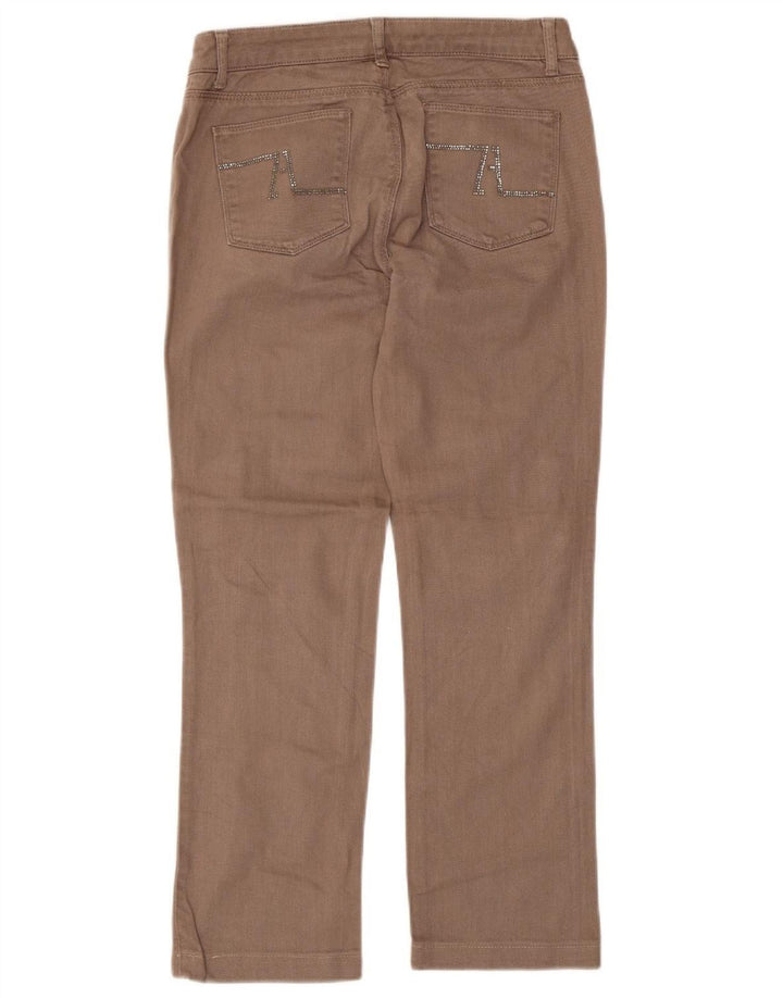 ZARA Straight Jeans til kvinder EU 38 Small W28 L26 Brun Bomuld