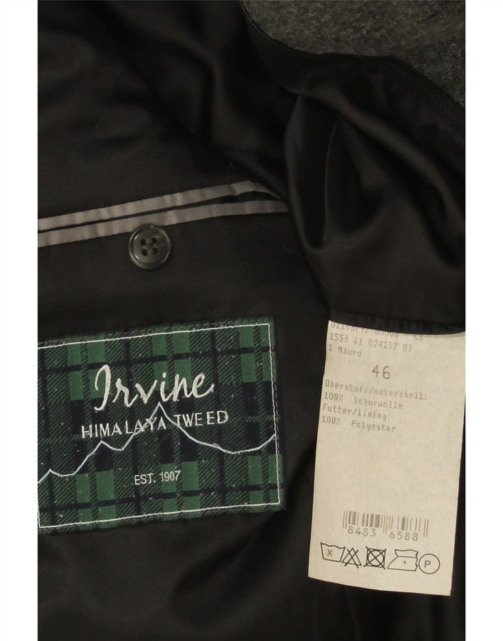 Vintage herre 2-knaps blazerjakke IT 46 Lille grå uld