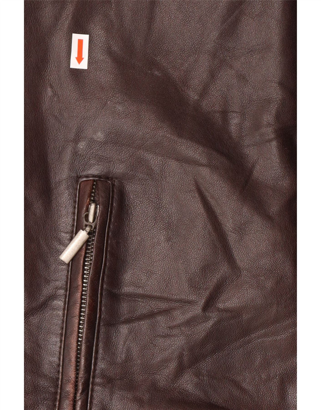 Conbipel Herre Militær Læderjakke IT 54 XL Brunt lammeskind