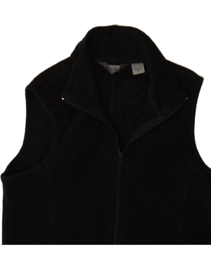 EDDIE BAUER Womens Fleece Gilet US 8 Medium Black Polyester Vintage Eddie Bauer and Second-Hand Eddie Bauer from Messina Hembry 