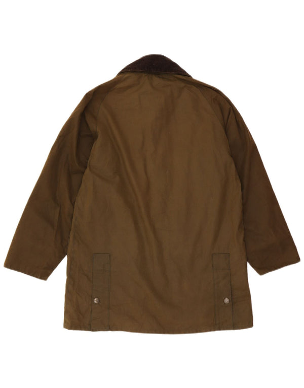 Vintage herre vokset bomuldsjakke UK 34 XS Khaki Bomuld