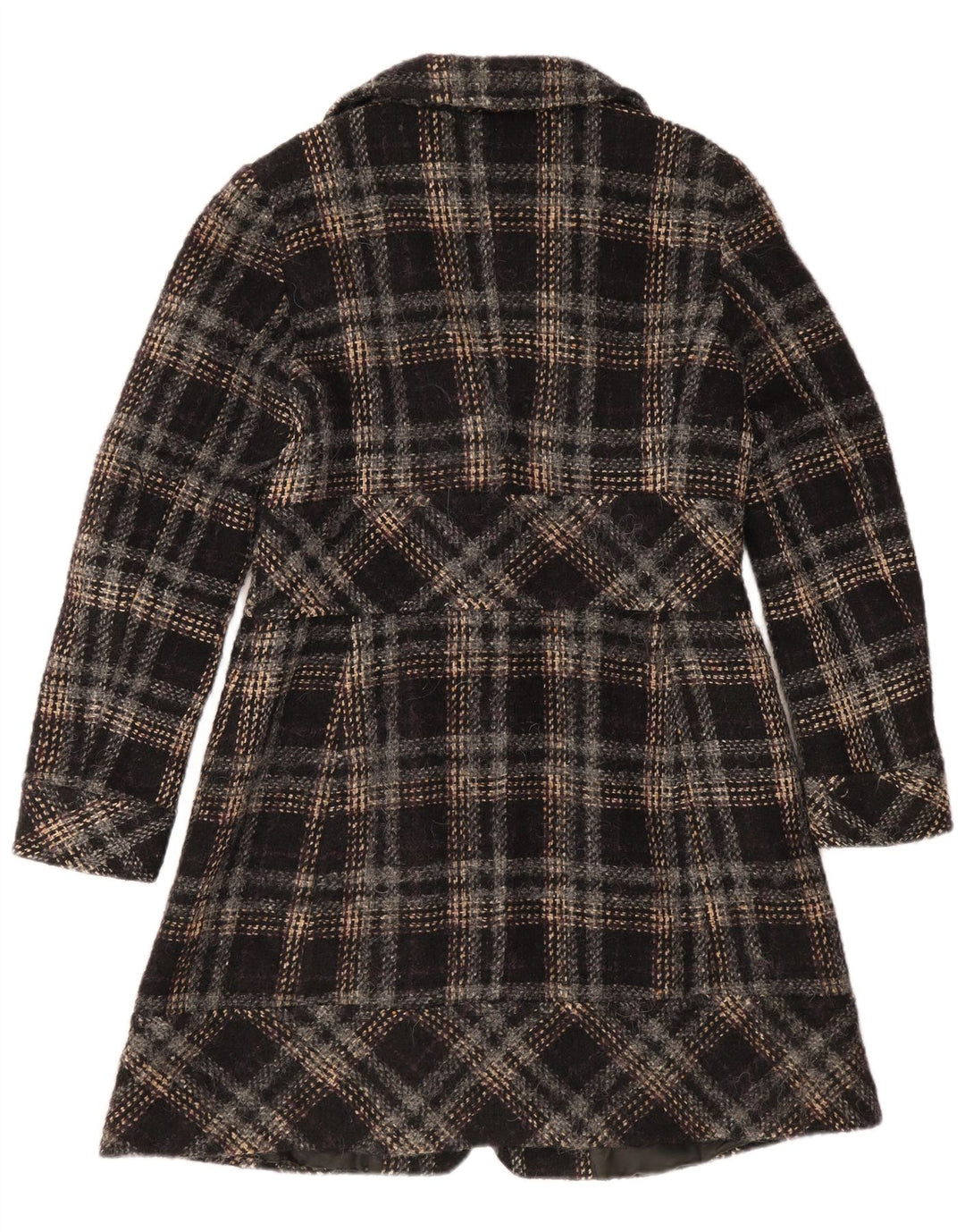 Max & Co. Overfrakke til kvinder UK 12 Medium Sort Plaid