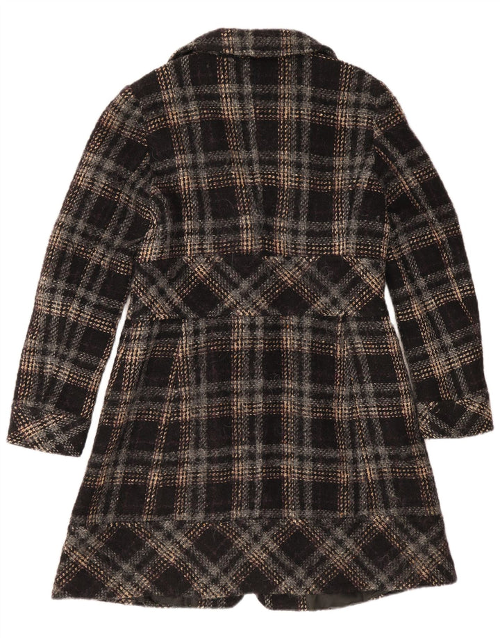 Max & Co. Overfrakke til kvinder UK 12 Medium Sort Plaid