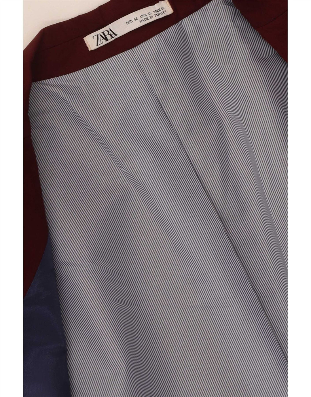 Zara Herre 2-knaps blazerjakke EU 46 Small Burgundy