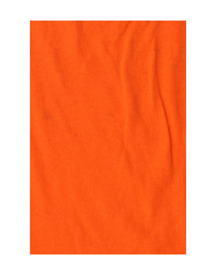 MAJESTIC Mens Graphic T-Shirt Top Small Orange Cotton Vintage Majestic and Second-Hand Majestic from Messina Hembry 