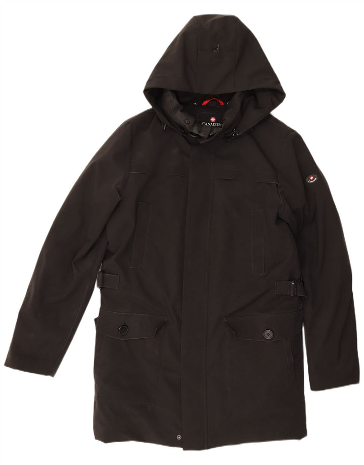 Canadiens Herre hættepolstret frakke IT 46 Lille sort polyester