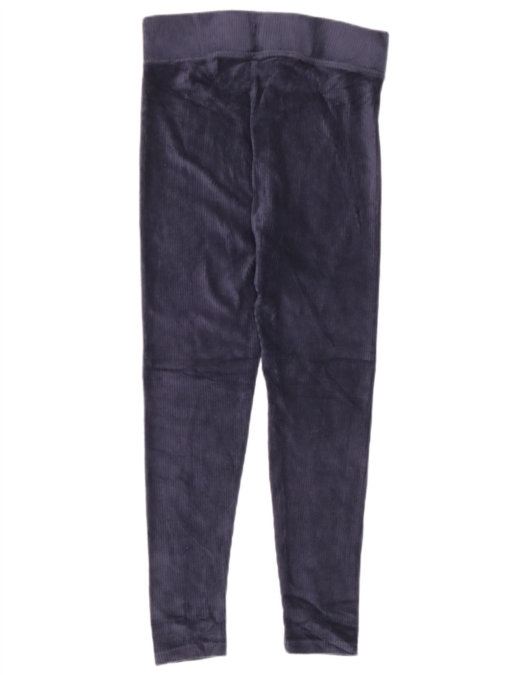 Marks & Spencer Dame Velour Leggings UK 12 Medium Navy Blue Bomuld