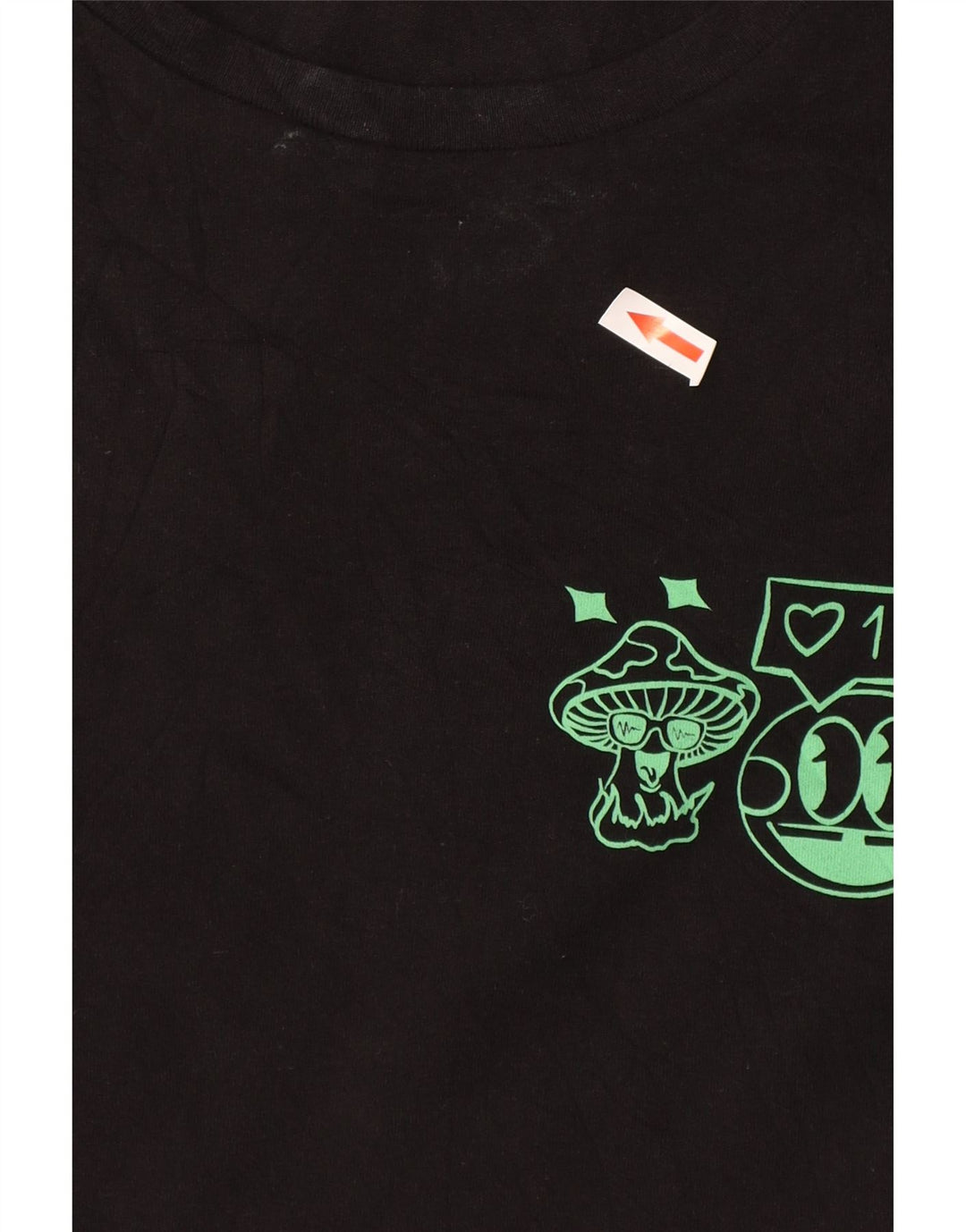 Jack & Jones Herre grafisk T-shirt Top Stor sort bomuld
