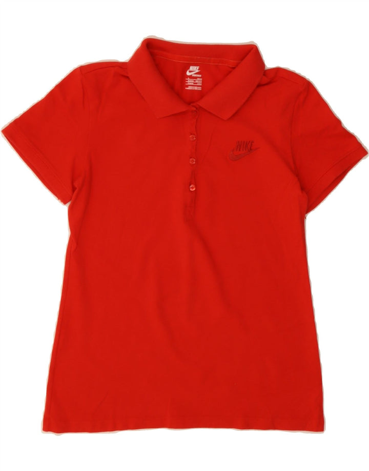 NIKE Womens Polo Shirt UK 14/16 Large Red Cotton Vintage Nike and Second-Hand Nike from Messina Hembry 
