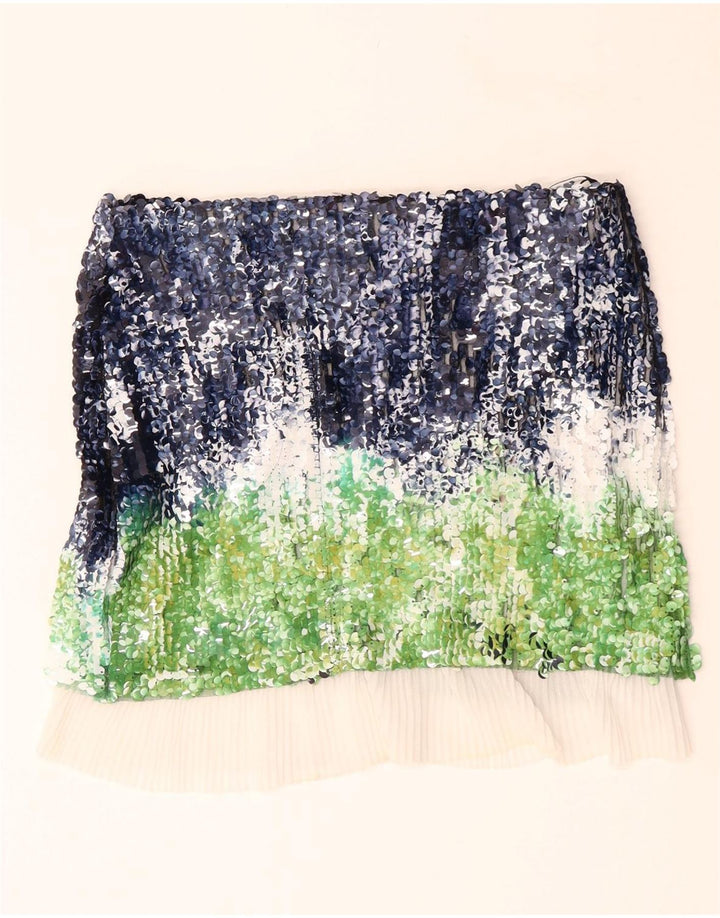 ZARA lige nederdel til kvinder Medium W28 Flerfarvet Colourblock Polyester