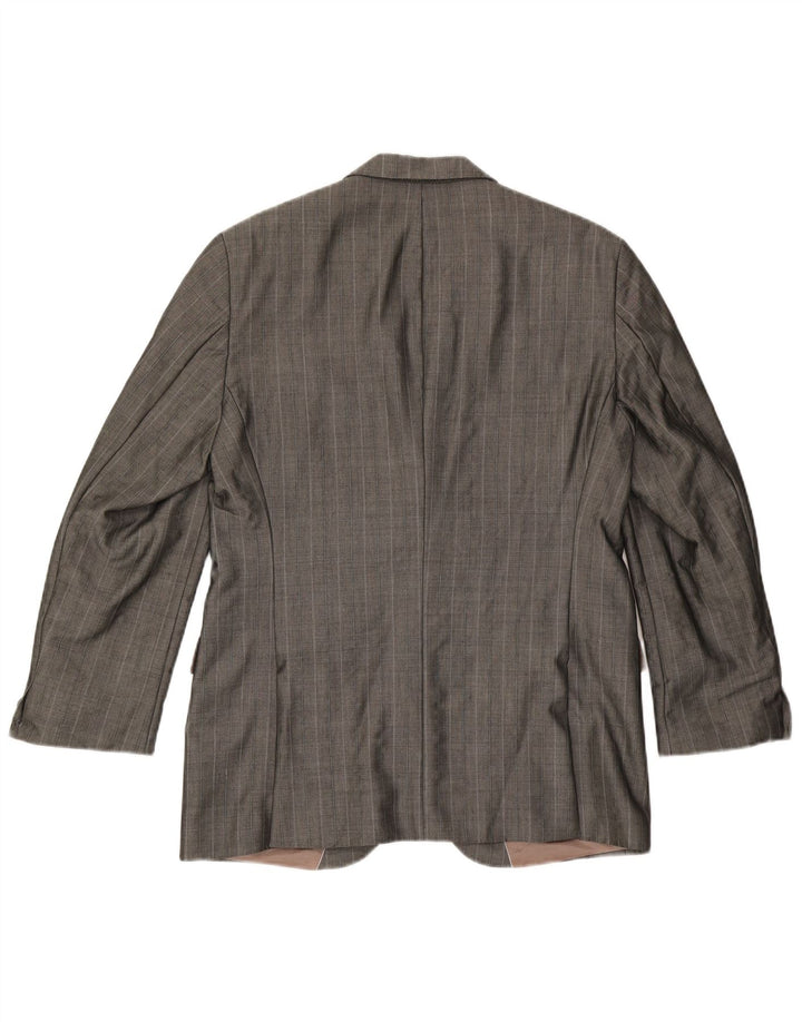 Hugo Boss Herre 2-knaps blazerjakke EU 48 Medium Grey Pinstripe Viscose