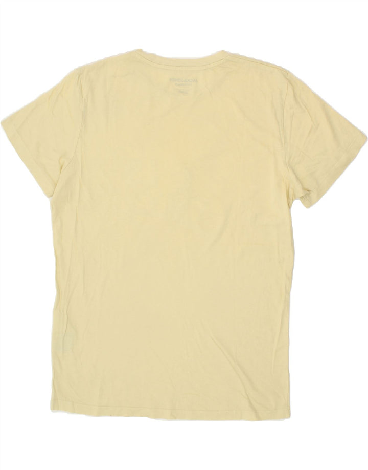 JACK & JONES Mens Regular Fit Graphic T-Shirt Top Medium Yellow Cotton Vintage Jack & Jones and Second-Hand Jack & Jones from Messina Hembry 