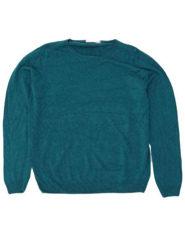 Marks & Spencer Dame Boat Neck Jumper Sweater UK 18 XL Blå Akryl