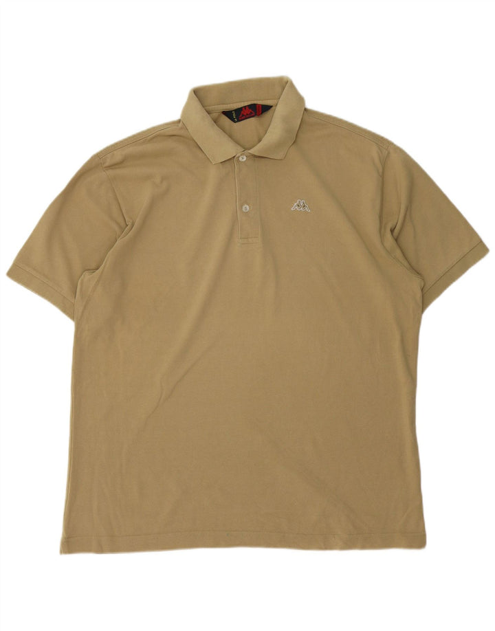 Kappa herre poloshirt XL Khaki Bomuld