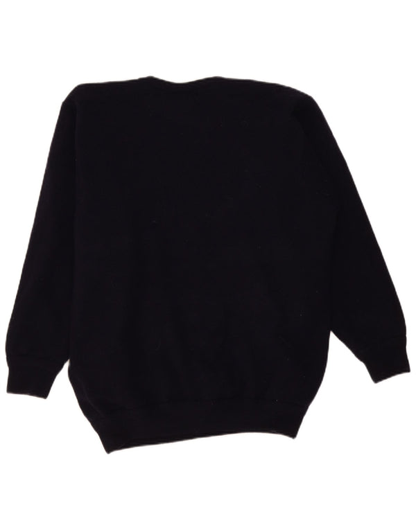 Lyle & Scott Mens Graphic Crew Neck Jumper Sweater Medium Navy Blue