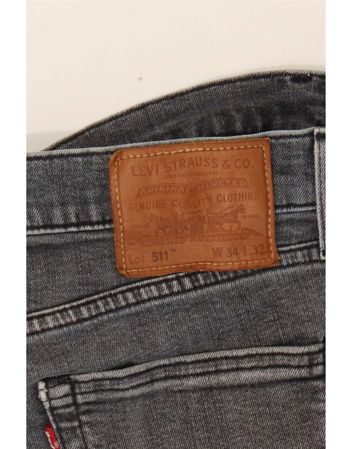 Levi's Herre 511 Slim Jeans W34 L32 Grå