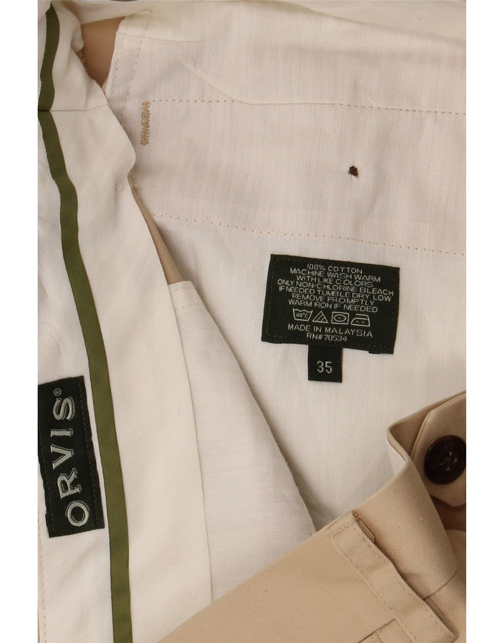 ORVIS Mens Straight Suit Trousers W35 L31 Beige Cotton Vintage Orvis and Second-Hand Orvis from Messina Hembry 