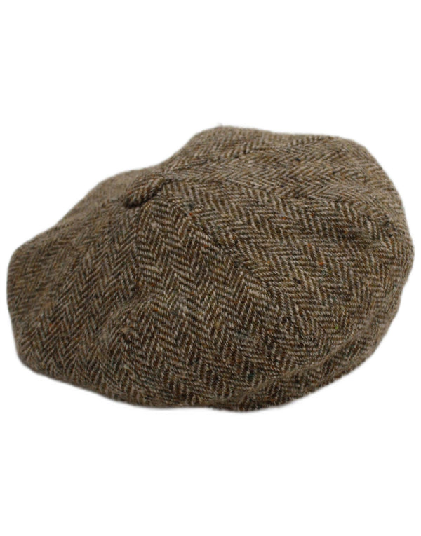 Harris Tweed Herre Flad Cap Lille Grå Sildeben New Wool Classic