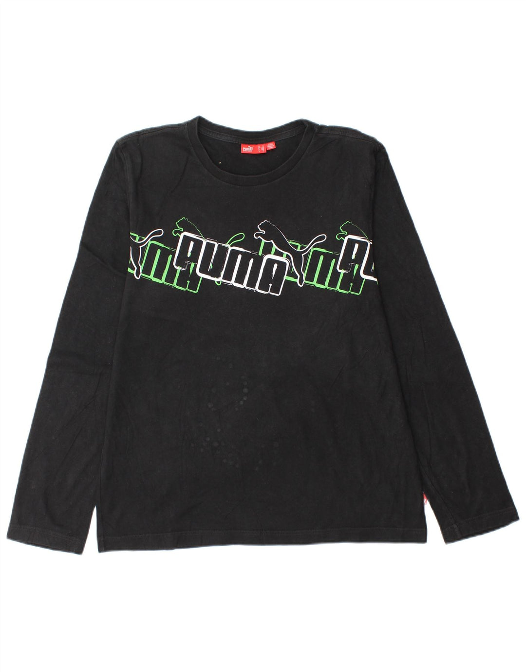 Puma Herre Grafisk Top Langærmet Medium Sort