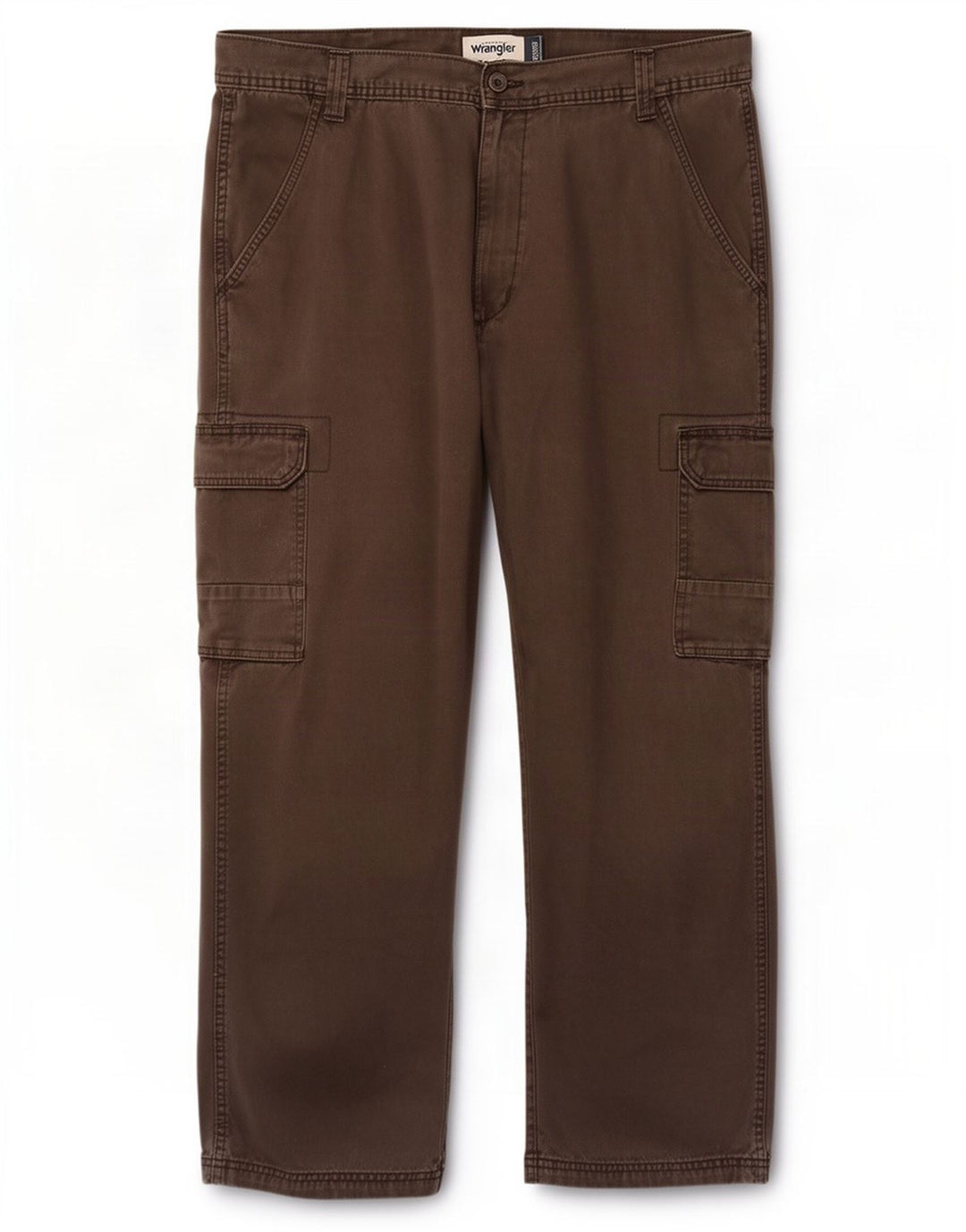 Wrangler Straight Cargo bukser til mænd W38 L29 brun bomuld