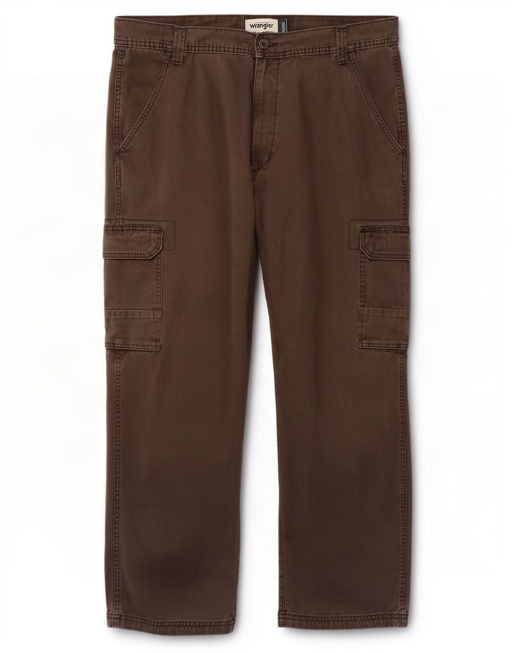 Wrangler Straight Cargo bukser til mænd W38 L29 brun bomuld
