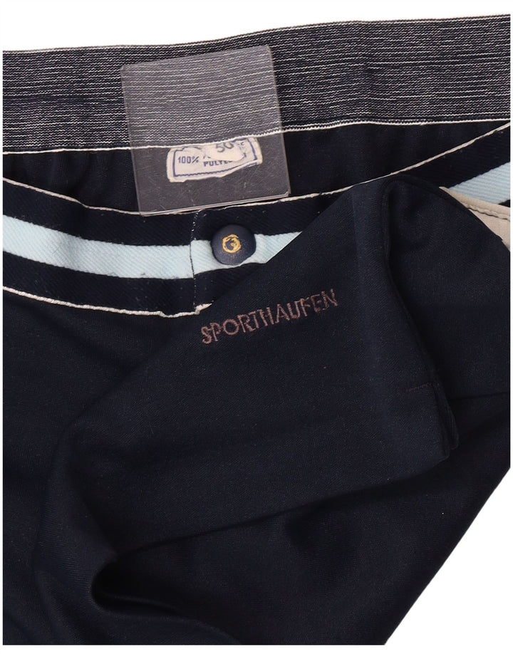 Vintage Chino Shorts til mænd IT 50 Large W32 Navy Blue Polyester