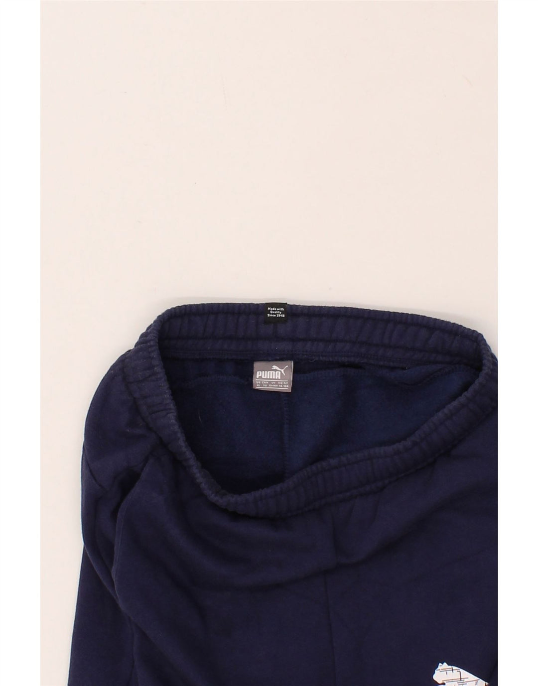 PUMA Boys Tracksuit Trousers Joggers 13-14 Years Navy Blue Vintage Puma and Second-Hand Puma from Messina Hembry 