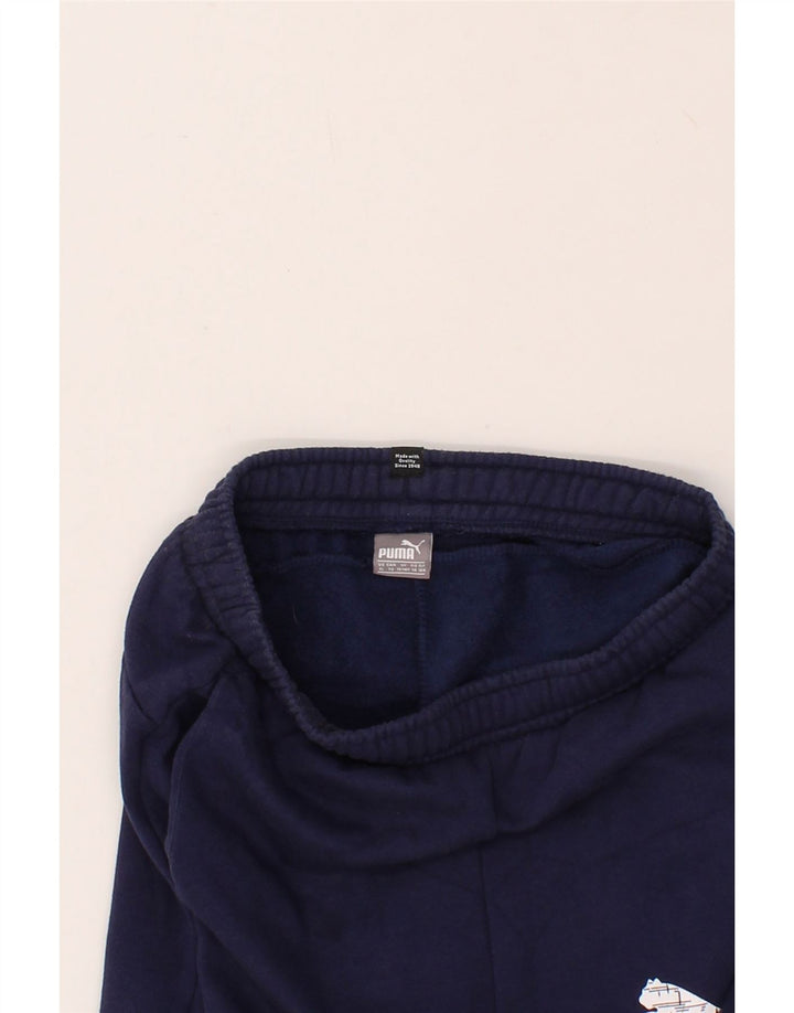 PUMA Boys Tracksuit Trousers Joggers 13-14 Years Navy Blue Vintage Puma and Second-Hand Puma from Messina Hembry 