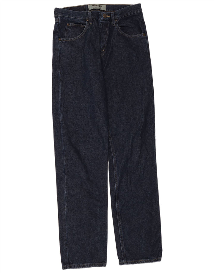 Wrangler Herre Autentiske Straight Jeans W30 L34 Marineblå Bomuld