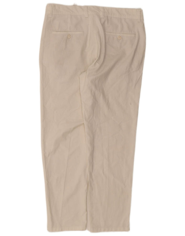 Zara Straight Chino Bukser EU 42 Large W32 L28 Hvid Polyester