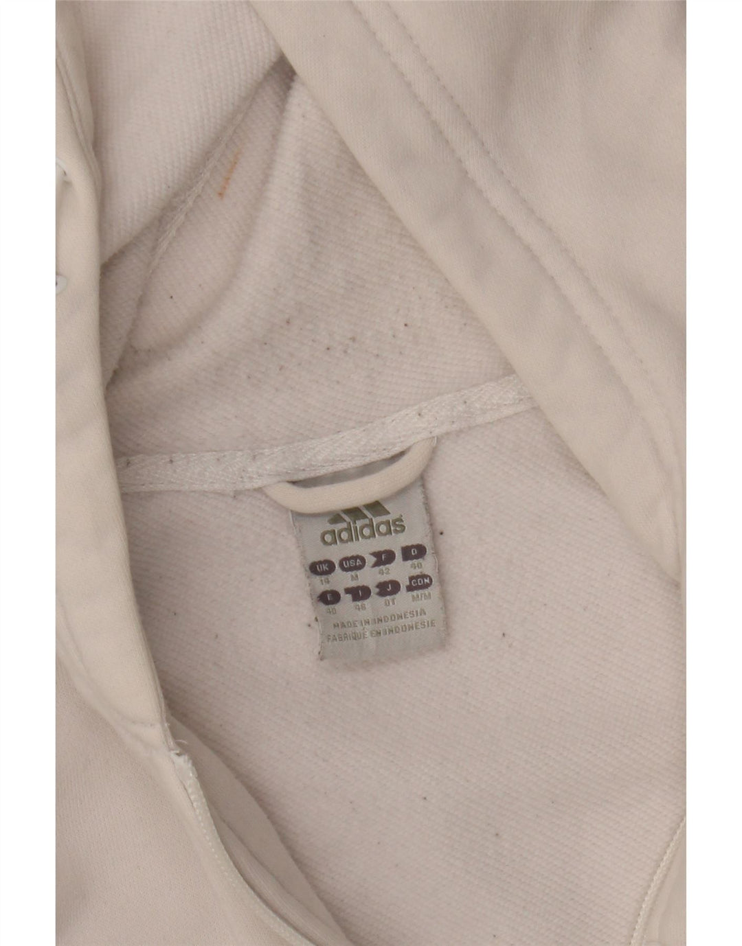 Adidas Dame Crop Hættetrøje Sweater UK 14 Medium Off White