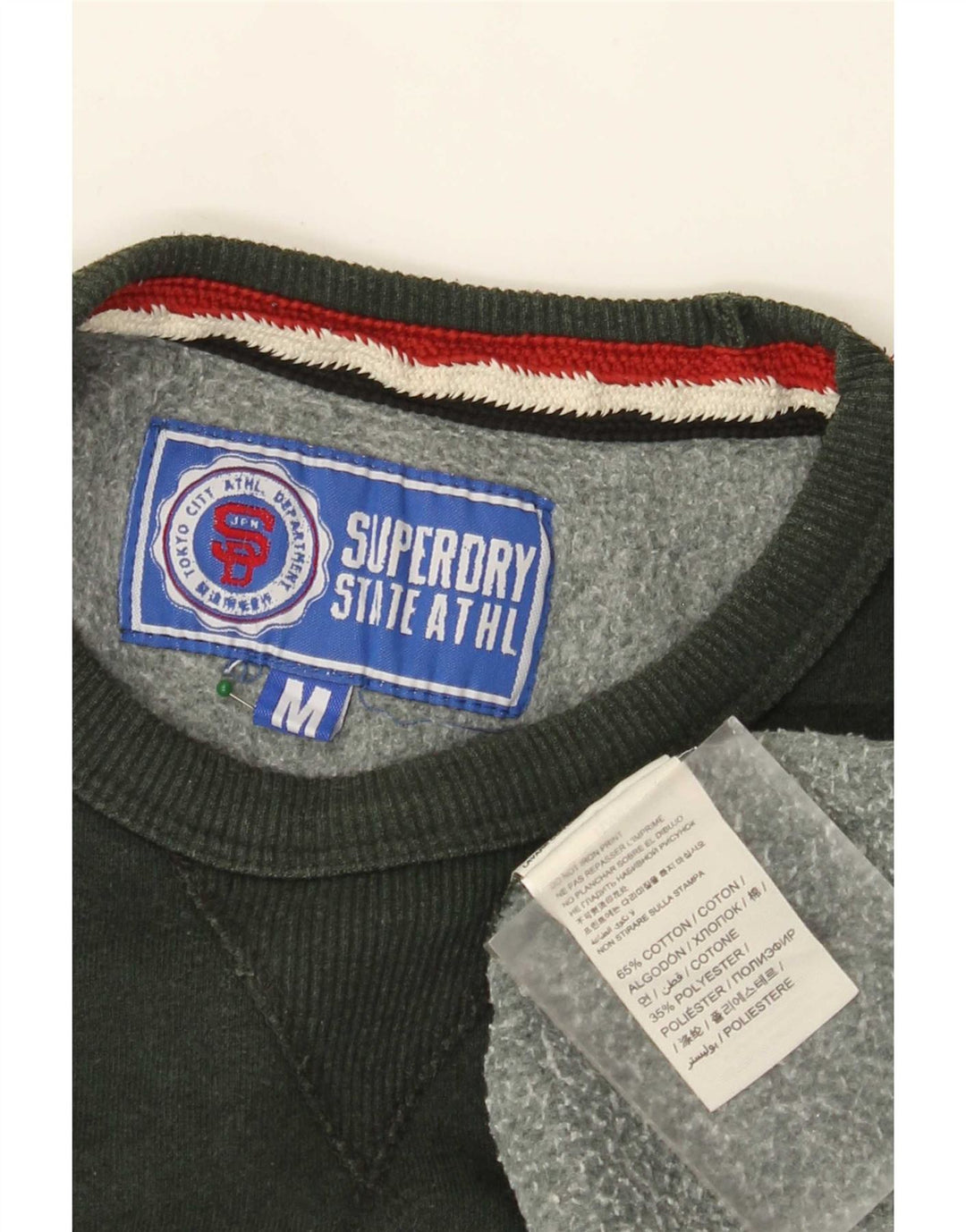 Superdry grafisk sweatshirt til mænd mellem grøn bomuld