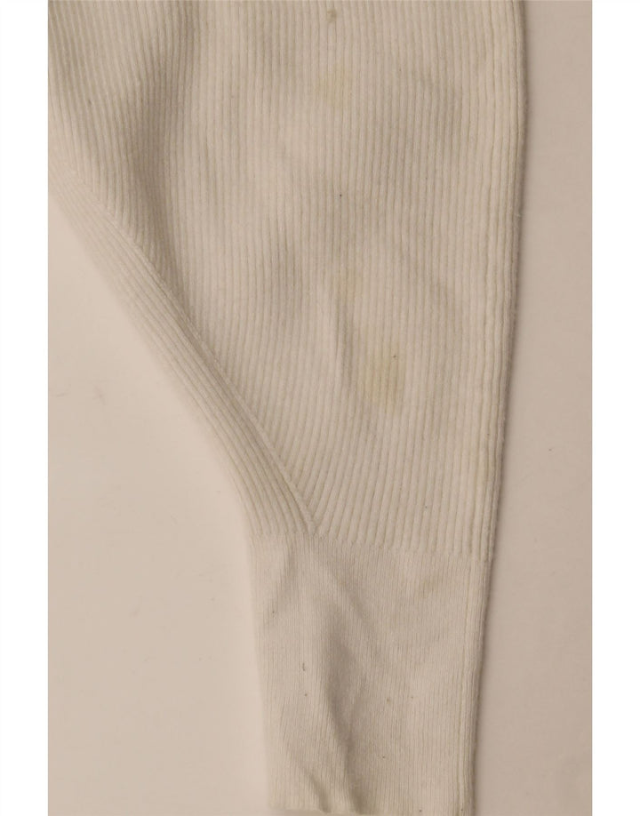Zara Dame oversized cardigan sweater UK 16 Large Off White Viscose