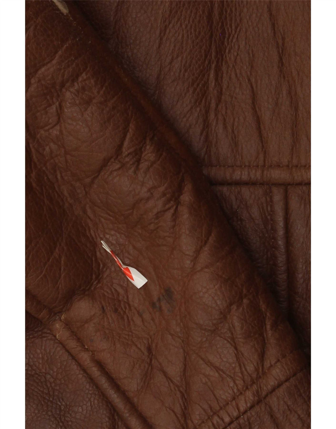 Vintage Shearling-jakke til mænd IT 52 XL brunt læder