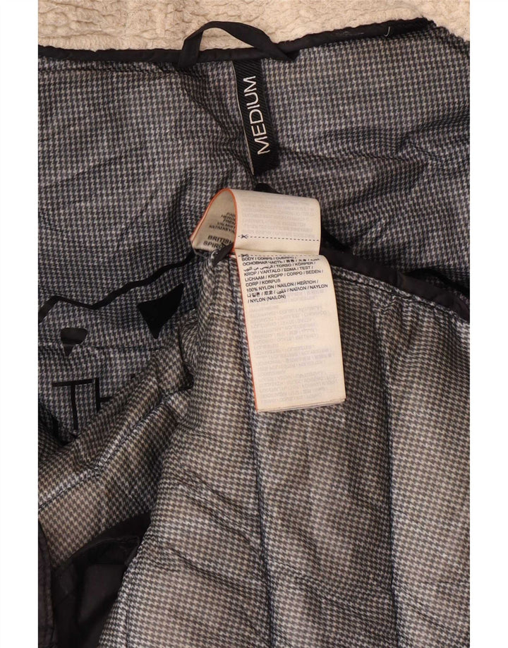 Superdry Polstret frakke med hætte til kvinder UK 14 Medium Sort Nylon