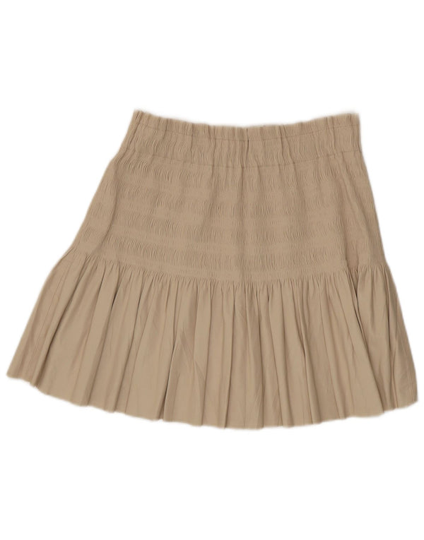 Zara Dame A-Line nederdel Large W34 Beige Polyester