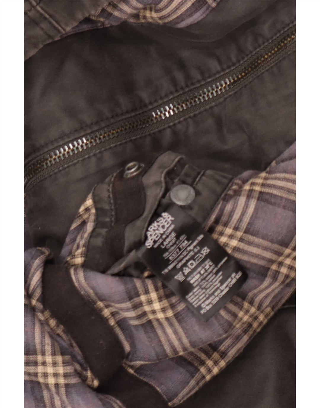 Marks & Spencer Herre Utility Jacket UK 40 Large Grey Cotton