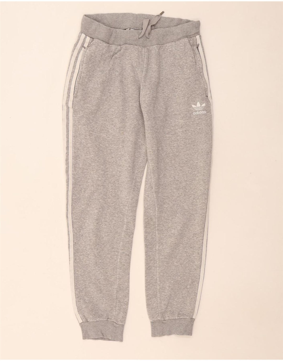 ADIDAS Træningsdragt til kvinder Joggers UK 12 Medium Grey Bomuld