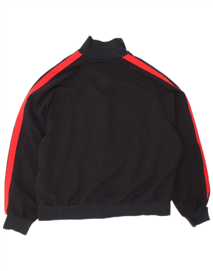 Zara Kvinders Træningsjakke Top Jakke UK 16 Large Sort Colourblock Polyester